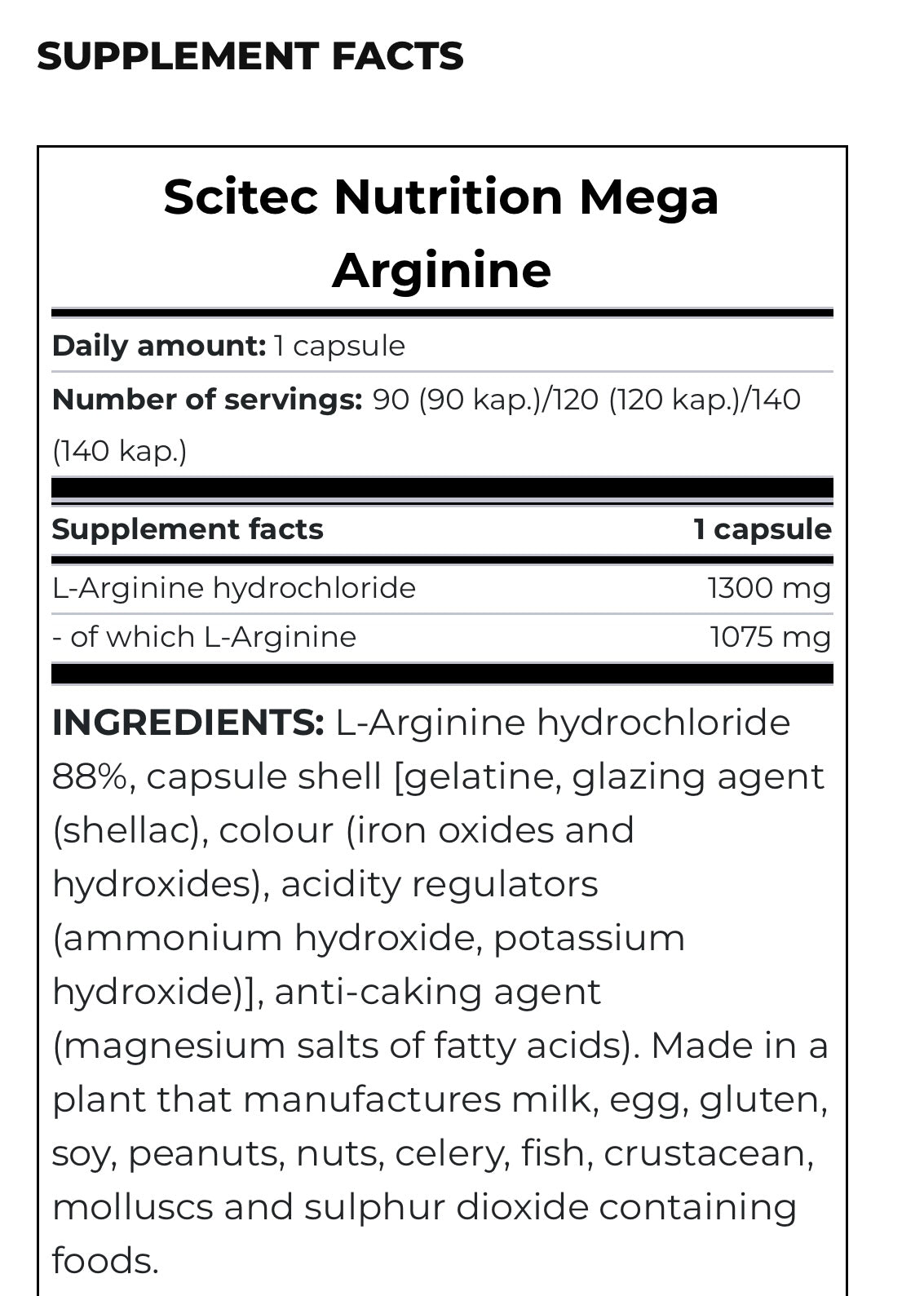 Scitec Mega Arginine