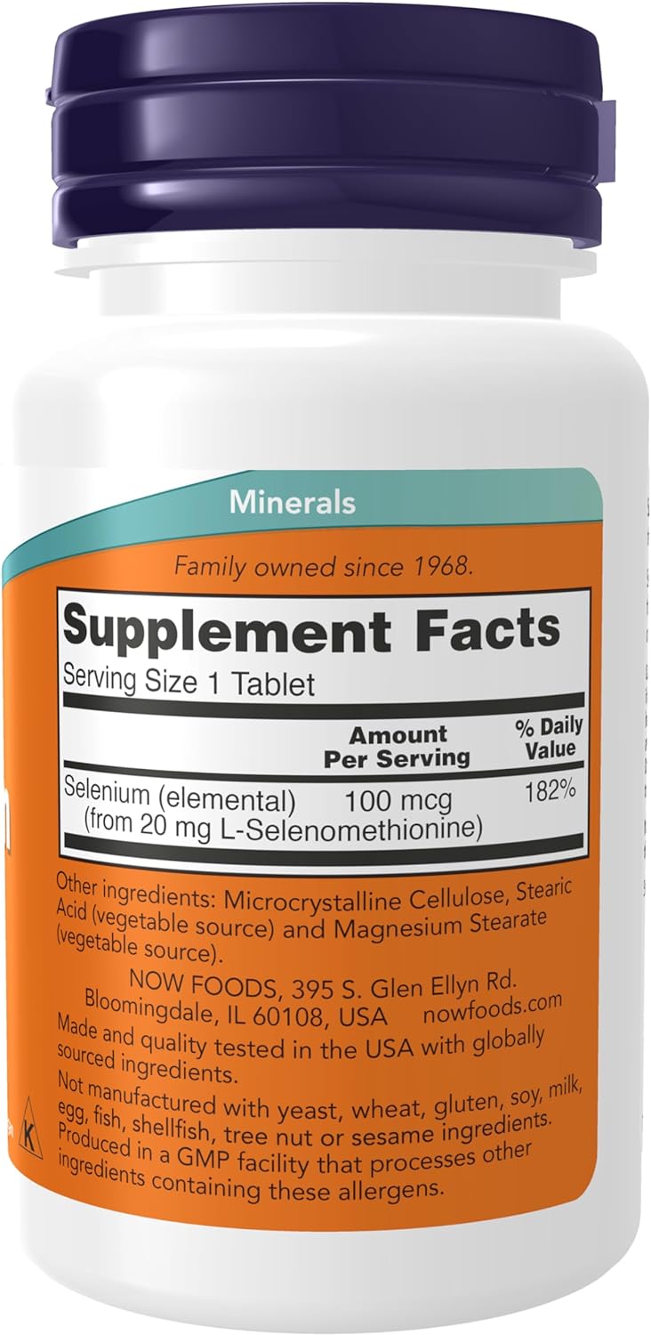 Now Foods Selenium 100 mcg