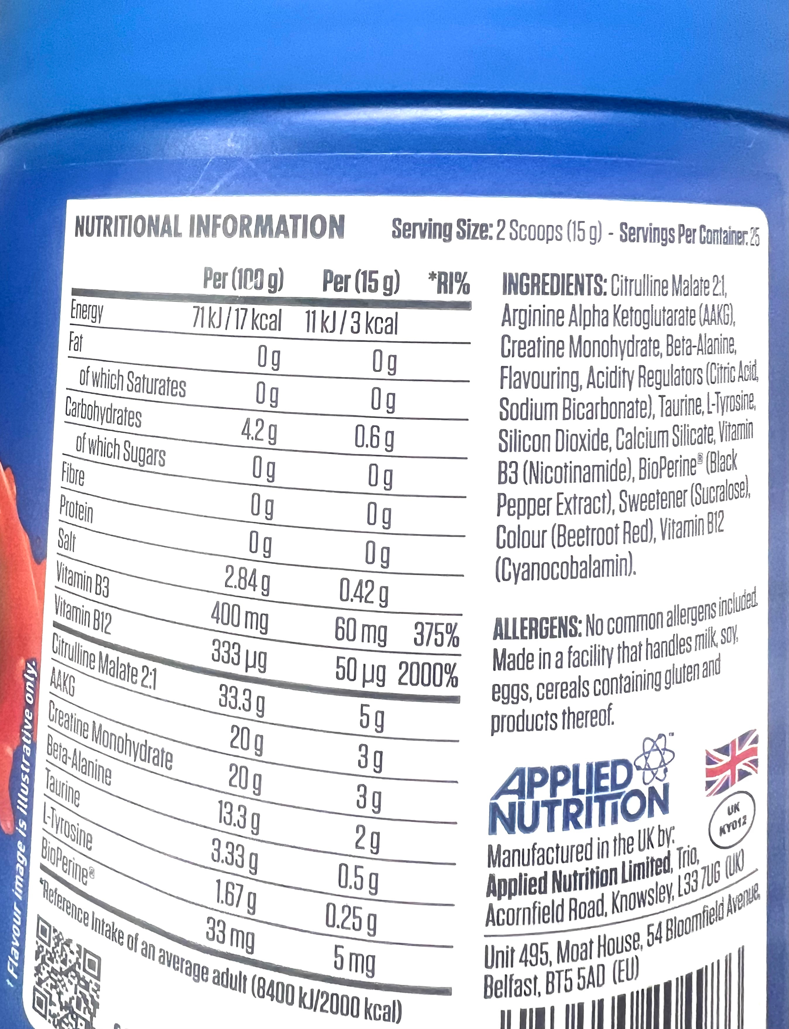 Applied Nutrition PUMP Zero-Stim
