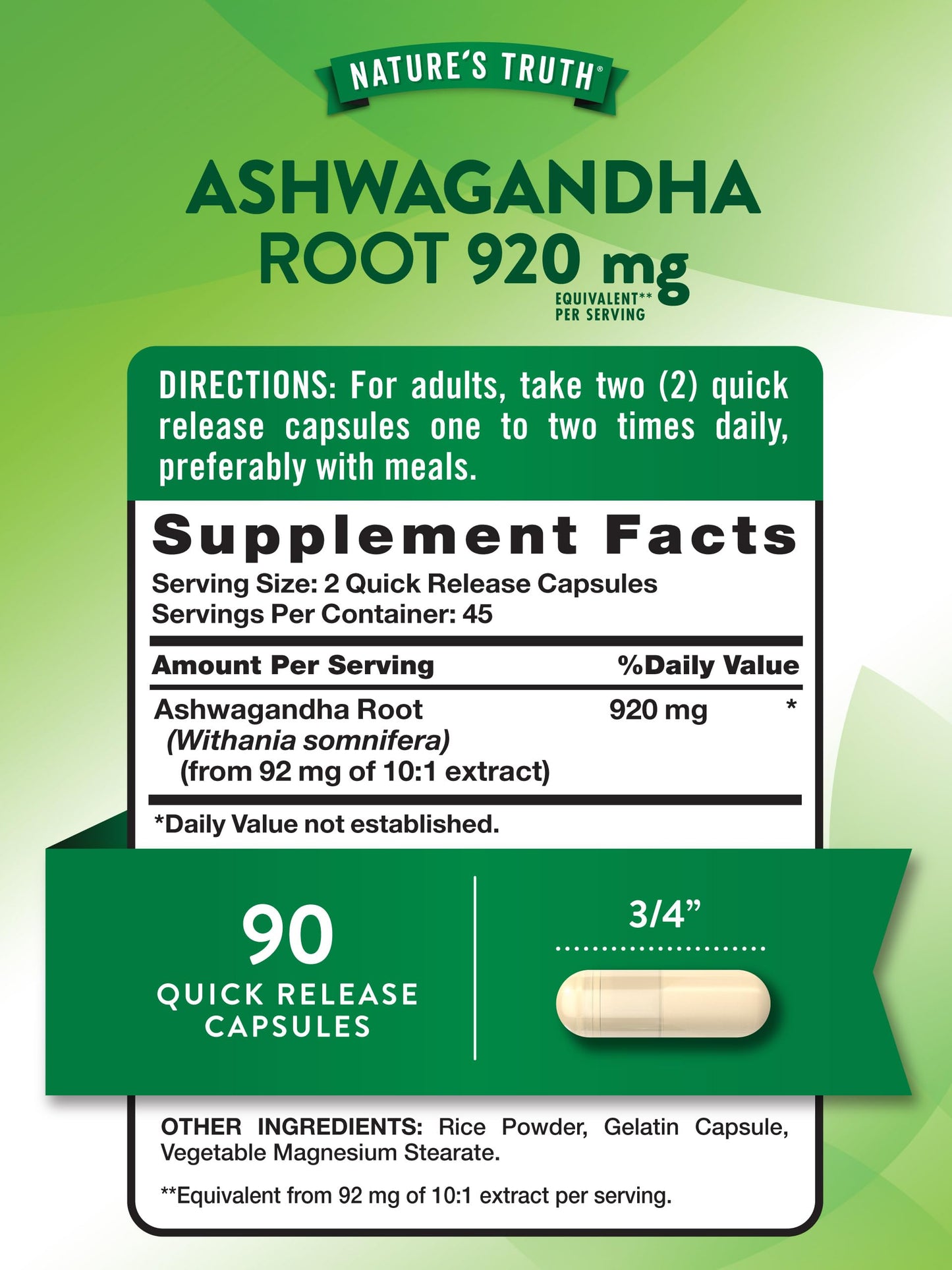 Nature’s Truth Ashwagandha
