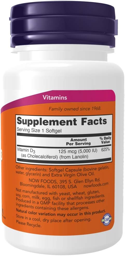 Now Foods Vitamin D-3 5000