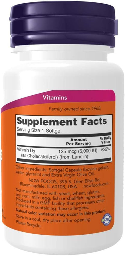 Now Foods Vitamin D-3 5000