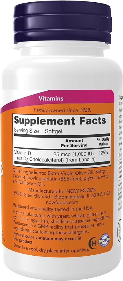 Now Foods Vitamin D-3 1000