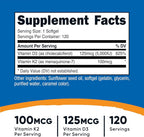 Nutricost Vitamin D3+K2