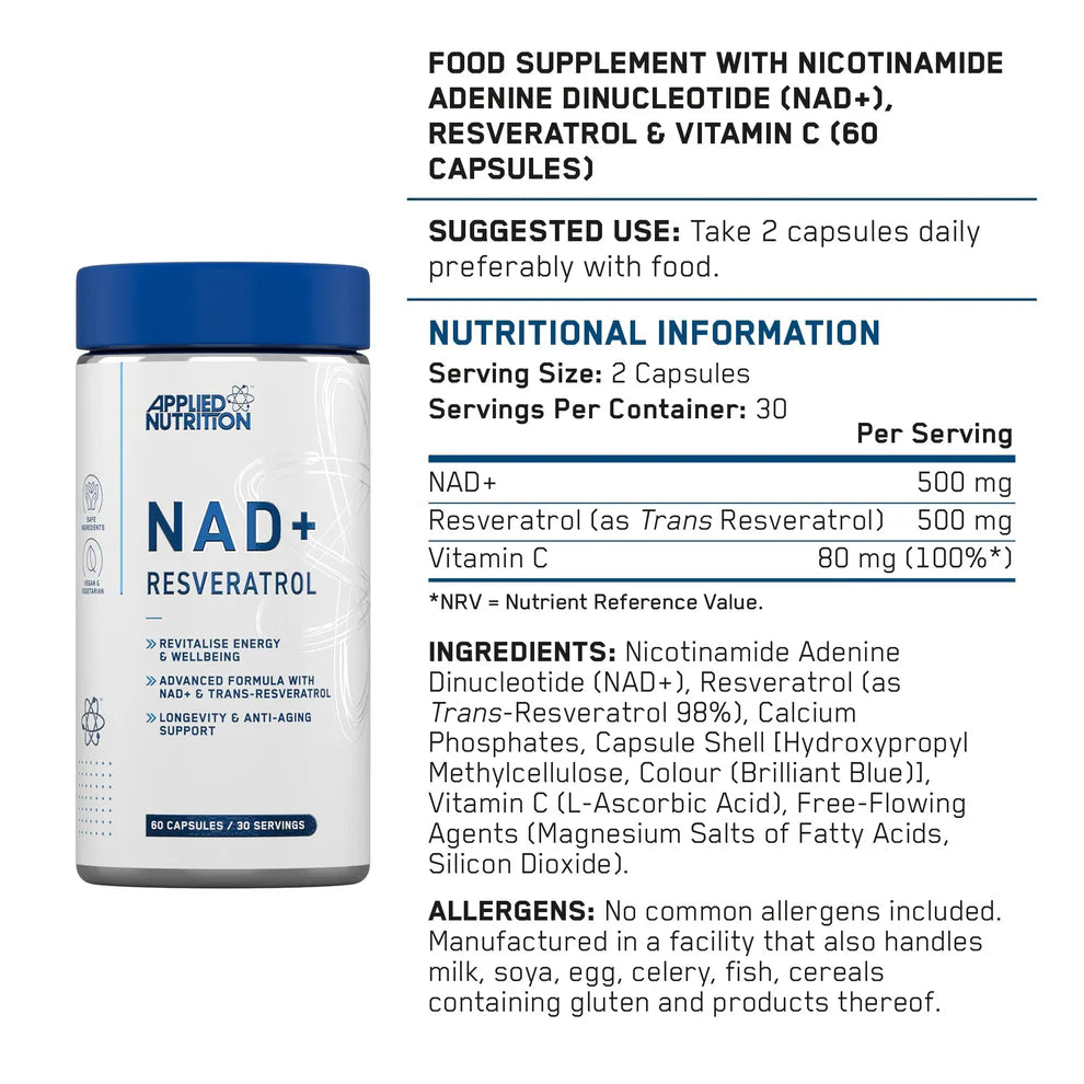 Applied Nutrition NAD+ Reservatrol