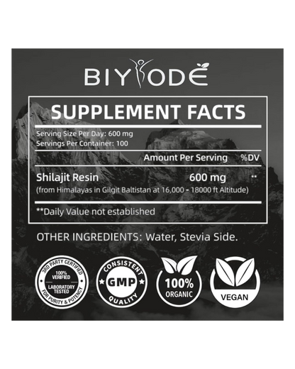Biyode pure Himalayan Shilajit Resin 50 g