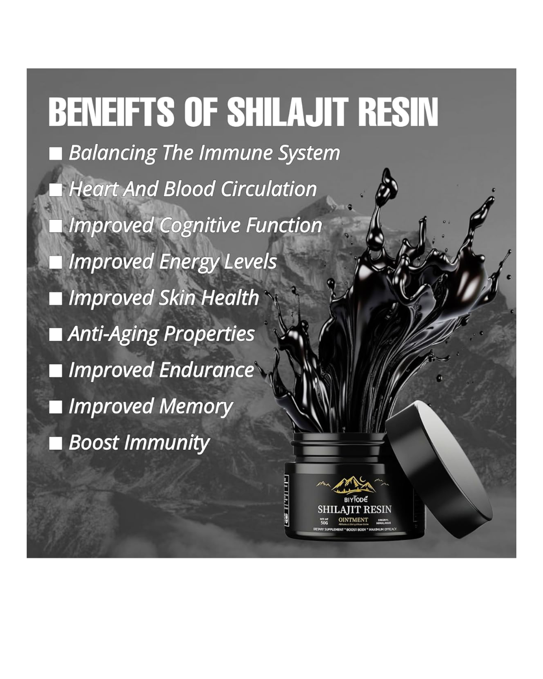 Biyode pure Himalayan Shilajit Resin 50 g